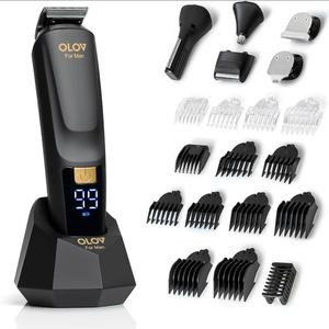 OLOV Beard/Hair Trimmer for Men -Christmas Gifts- All-in-One Mens Grooming Kit with Trimmer for Beard, Nose, face, Cordless Hair Clippers Electric Razor, Black Comfort