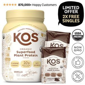 KOS Superfood Protein w/Multivitamin and Digestive Enzymes, Special Bundle