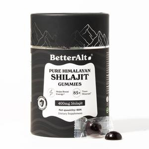 BetterAlt Pure Shilajit Gummies | Himalayan Shilajit resin sourced from 16,000ft l Himalayan Superfood | Tamarind flavor, No added sugar - 60 High Absorption chews - Energy, Strength & Cognitive Support Edible Dietary Supplement