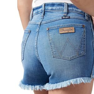 Wrangler Women's Retro High Rise Frayed Hem Cut-Off Shorts