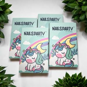 Kit of 4 Boxes of Nailsparty Press-On Nails (24pcs per Box), Variety of Style and Sizes
