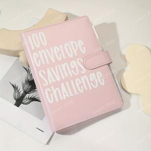KKC 100 Envelopes  ChallengeBudget Binder, 1 Set Money SavingBinder Budget with ClearCash Pockets,  Binder, CashStuffing Binder, Portable Save MoneyBudget Planner , MoneyOrganizer for Cash, Office StationerySupplies tt shop summer sale challenge saving