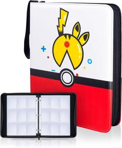 CLOVERCAT 9 Pocket Waterproof Trading Card Binder, Trading Album Display Holder, Expandable, 720 Double Sided Pocket Album, Compatible with Gaming Cards, Yugioh, MTG and Other TCG (Cartoons)