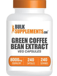 BulkSupplements.com Green Coffee Bean Extract Capsules - Dietary Supplements - Edible - Fitness - Natural Antioxidants - Energy Supplement - Vegan - 240 Capsules - 8000mg per Serving