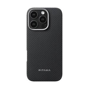 PITAKA iPhone 16 Pro Max MagEZ Case 6 - Black/Gray Design - Ultra-Thin & Shockproof Protection with MagSafe Compatible Design Magnetic Apple iPhone Cover