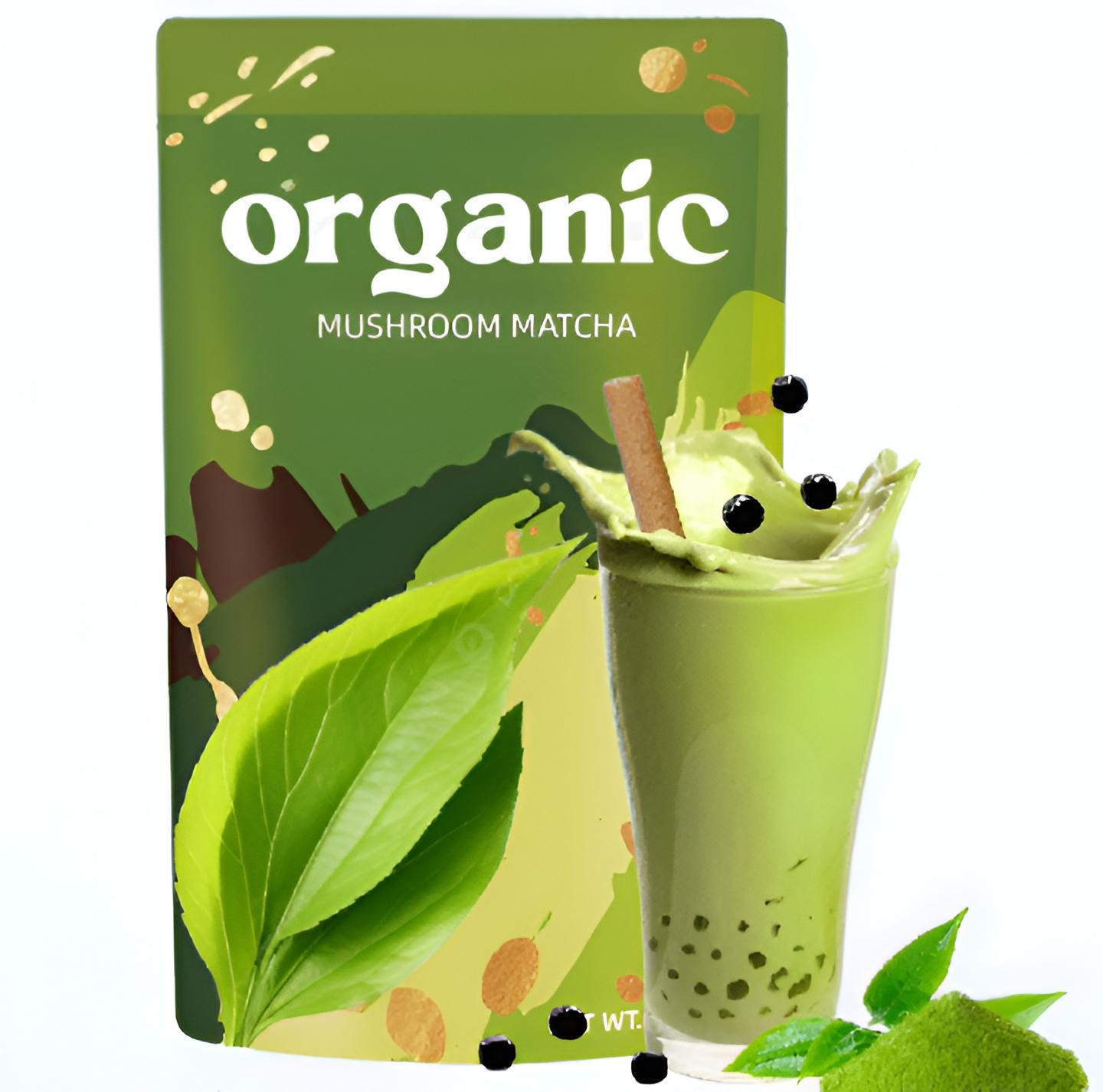 (Pack of 1) Organic Mushroom Matcha - 30 Servings | Six-Mushroom Blend Beverage | Organic Green Tea Matcha | Fitness Drink | Nutrition Mixed