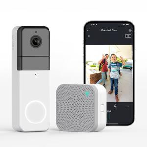 Wyze Video Doorbell Pro — Battery, Wireless Smart Doorbell Camera w/ QHD Video, Adhesive Sticks to Walls, 1:1 Aspect Ratio, Head-to-Toe View, 2-Way Audio, Color Night Vision, Ring Smartphone, Alexa & Google, Chime, Wireless or Wired doorbellcamera