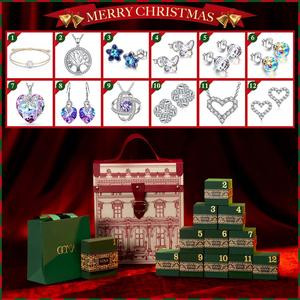 12-Piece Collection of 925 Sterling Silver Austrian Crystal and Ocean Heart Necklaces, Tree of Life Bracelet, and More Classic Lucky Jewelry, a Unique Christmas Gift for Family and Daughters
