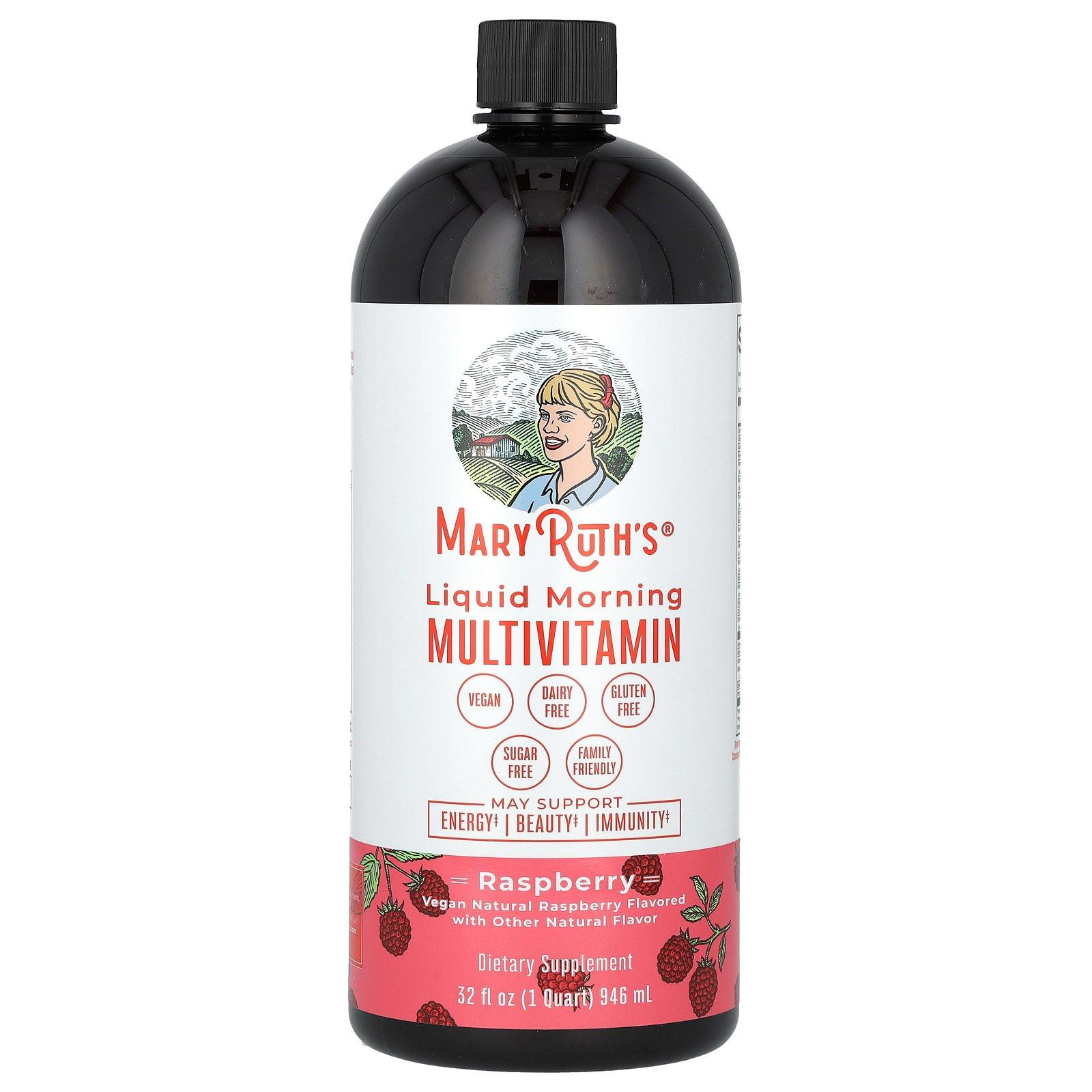 MaryRuth's Liquid Morning Multivitamin, Raspberry, 32 fl oz (946 ml)