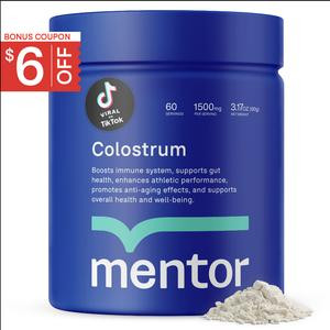 Mentor Colostrum Powder Supplement for Humans - Organic Bovine Colostrum for Gut Health, Hair Growth, Beauty, and Immune Support - Colostrum Protein from High-Quality Cows