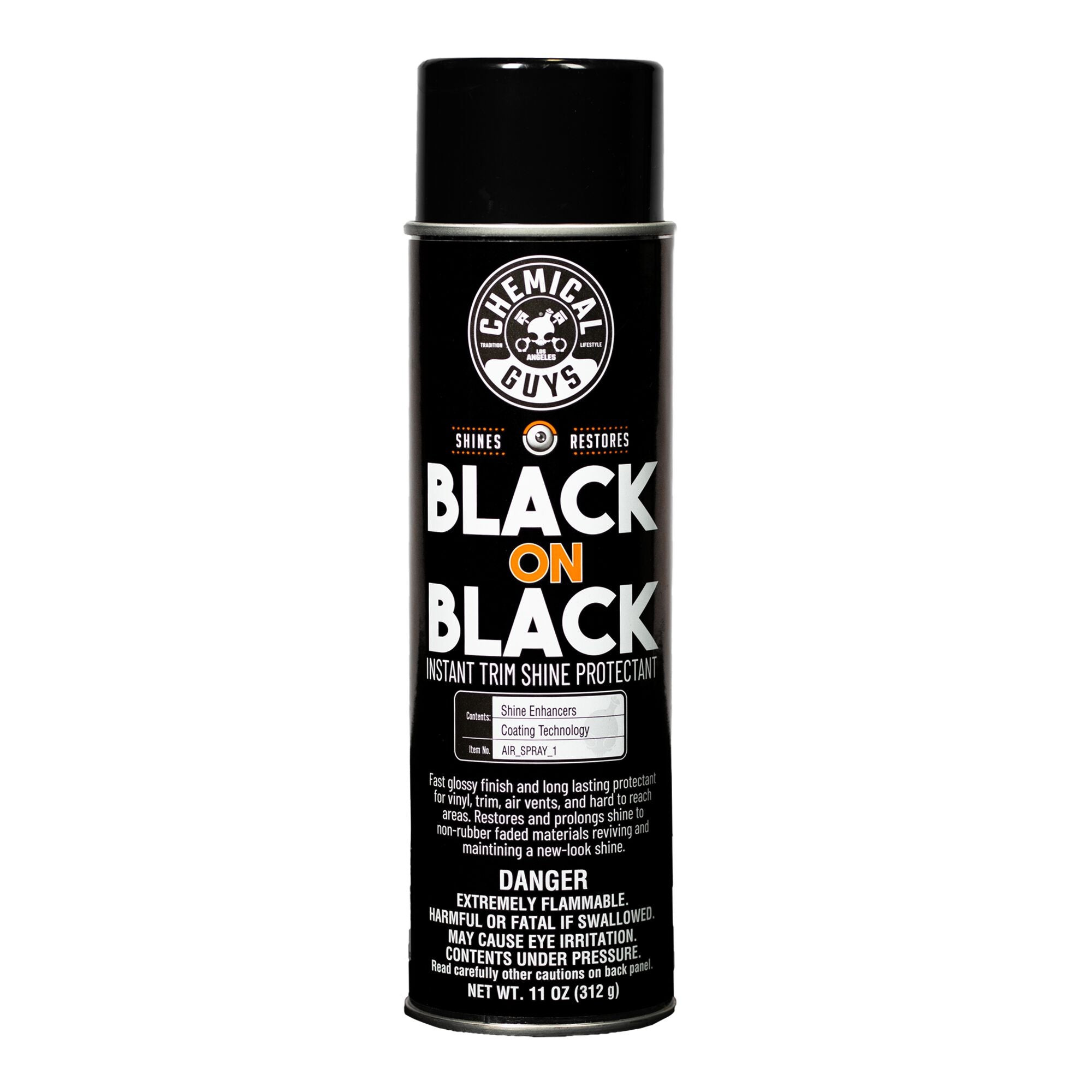 CHEMICAL GUYS Instant Shine High-Gloss Aerosol Trim & Tire Dressing - Reaches Wheel Wells, Glossy Deep Black Restore for Vinyl, Plastic, Rubber, Engine Bays - Fast Spray-On for Cars, Trucks, SUVs from Chemical Guys