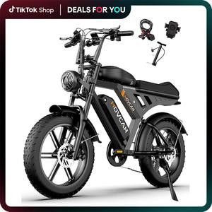 V30&V30Max MOVCAN Electric Bike for Adults,1500W Motor 20" Fat Tire Ebike,Up to 32MPH/28MPH & 120/70 Miles,48V 31.2/15.6AH Removable Dual Battery, 7 Speed Gear, Hydraulic Brakes&Full Suspension Electric Motorcycle