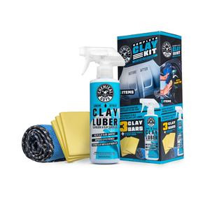CHEMICAL GUYS Complete Clay Kit, clay bar, clay luber, towel