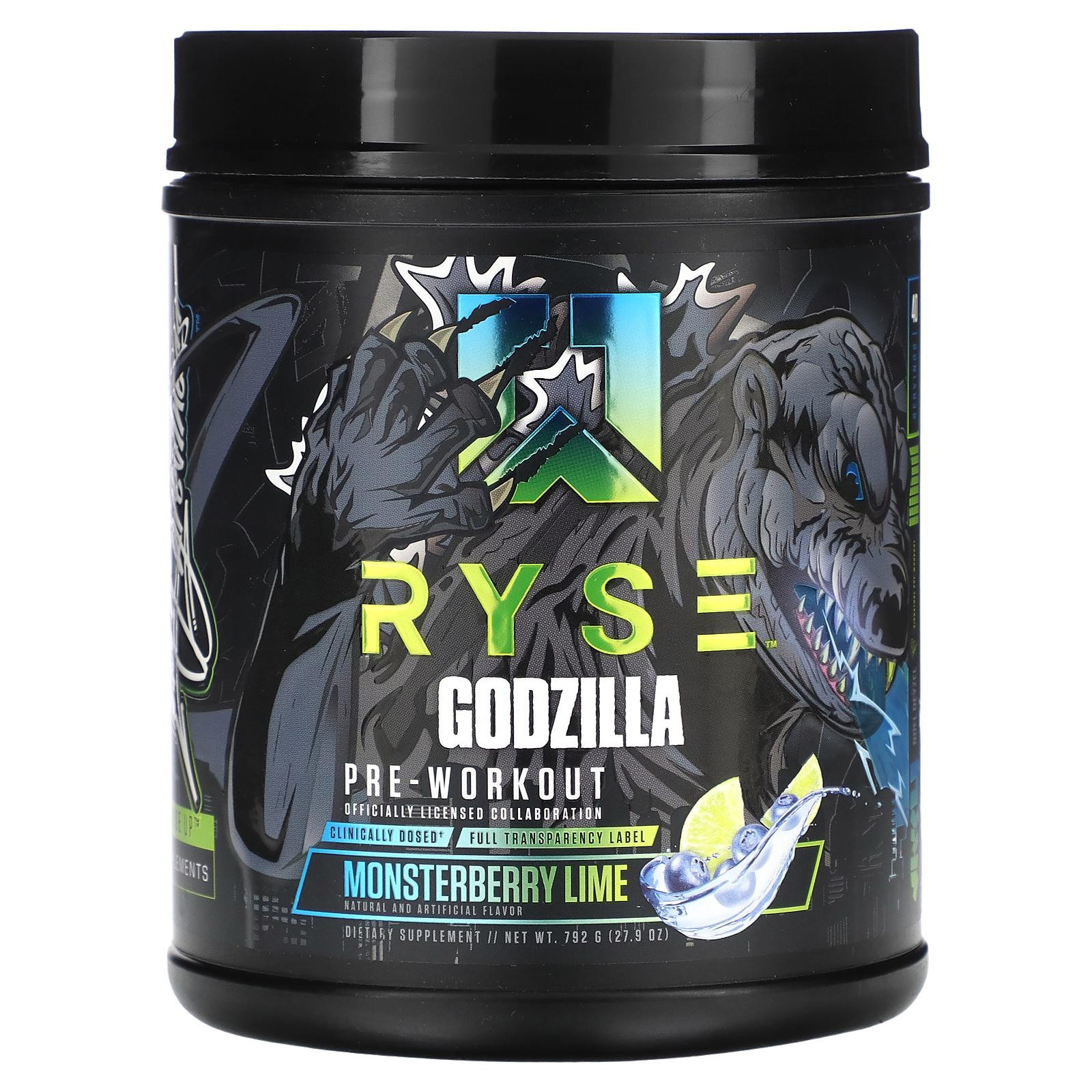 RYSE Godzilla, Pre-Workout, Monsterberry Lime, 1.74 lb (792 g)