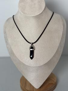 Mystery Natural Crystal Necklaces & Pendants Quartz Stone Colored Leather Cord With Adjustable Clasp