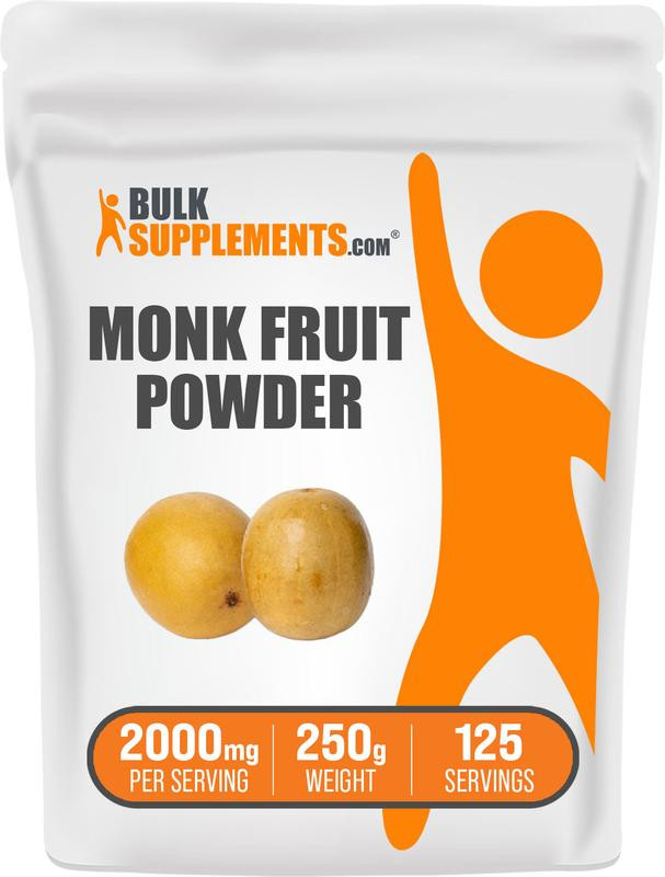 BulkSupplements.com Monk Fruit Powder - Natural Sweetener - Sugar Alternatives - 100g-1kg - 2000mg per Serving