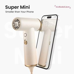 COSHARE SuperMini 110000 RPM High-Speed Hair Dryer, Innovatively Palm-Sized, Ideal for Travel, Convenient Use , Black, Pink, Khaki