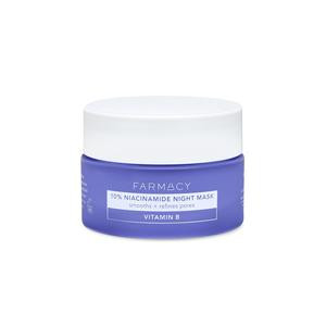 Farmacy 10% Niacinamide Facial Mask - Smoothing & Hydrating Skin Care Face Mask - Panthenol & Niacinamide Cream - Overnight Face Mask - 25 ml
