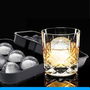 Ice Cube Trays Silicone (Set of 2) Whiskey Ice Ball Mold, Large Ice Ball Maker