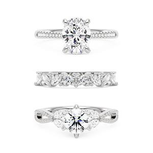 EPI Moissanite Ring for Women - 925 Sterling Silver - 3 Styles Available - Banding Ring - Engagement Ring