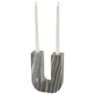 Abstract Marble U Shaped Decorative Candle Holder