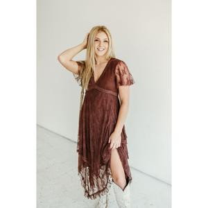 Embellished Lace Hem Dress