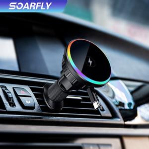 Retractable Car Wireless Charger - Fast Charging Phone Holder with Anti-Shake for iPhone Android Samsung Devices Gadgets Automotive