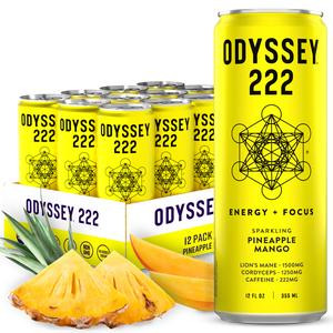 Pineapple Mango 222 Sparkling Energy Drink 12 Pack Beverage