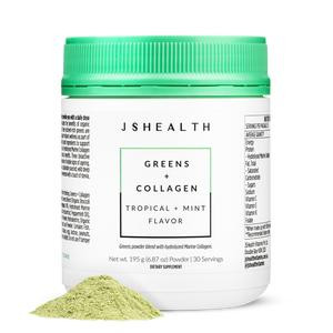 Greens + Collagen Formula - 30 Servings | Tropical + Mint Flavor | Non-GMO