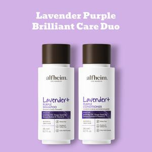 Lavender+ Purple Shampoo & Conditioner Set | Neutralizes Brass, Protects Color, Adds Shine & Smoothness, Lavender Oil + Grape Seed Oil Formula