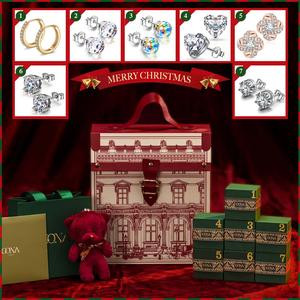 7-Piece Earring Set: 925 Silver Classic Essentials, Wear a Different Pair Each Day, Perfectly Coordinated for Every Day of the Week, the Best Christmas Gift to Reward Yourself or Give to Your Daughter