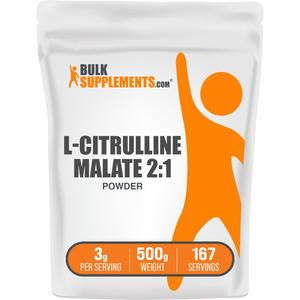BulkSupplements L-Citrulline DL-Malate 2:1 Powder - Fitness Powder - Amino Acid Dietary Supplement - 100g-1kg - 3000mg per Serving