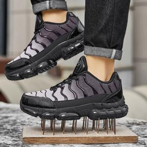 [Free shipping] Gradient color steel toe shoes prevent toe injuries, puncture-proof and indestructible, suitable for construction workers and outdoor travel sports, comfortable and breathable Closed Trainer Footwear
