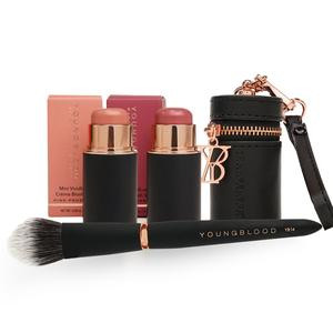 YB Everyday On-The-Glow Bundle, Blush & Blend Set | Pink Prosecco, Mulberry + YB14 Brush