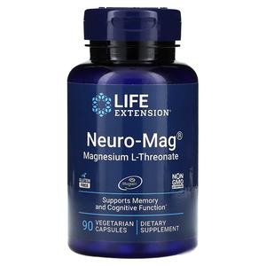 Life Extension Neuro-Mag, Magnesium L-Threonate, 144 mg, 90 Vegetarian Capsules (48 mg per Capsule)