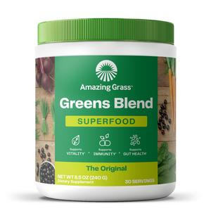 Amazing Grass Greens Blend The Original, 8.5 Oz, 30 Servings Healthcare Supplement Dietary Powder Edible Fitness Vitamin Fiber