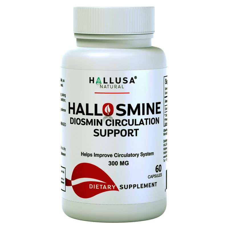 HALLOSMINE Diosmin Circulation - Circulation and Veins* - DIOSMIN - DIOSMINE- DIOSMINA - Edible Fitness - HALLUSA NATURAL