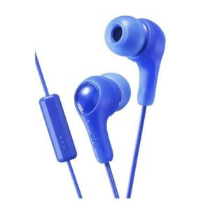 JVC Gumy Plus Silicone In Ear Audio Earbud with Mic and Remote Headset - Blue