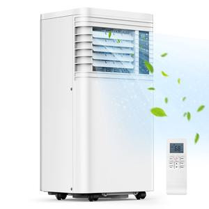 COWSAR 8,000BTU-13000BTU Portable Air Conditioners Cool Up to 350 Sq.Ft, 4 Modes Portable AC with Remote Control, LED Display, 24Hrs Timer, Installation Kits for Home/Office/Dorms, White