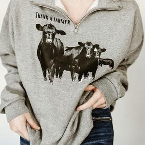 Thank A Farmer 1/4 Zip Sweatshirt