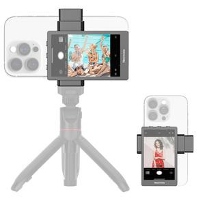 Newmowa Vlog Selfie Monitor Screen Only for Iphone & Samsung, with Magnetic Phone Holder Clip Mount, Using Phone Rear Camera for Selfie Vlog Live Stream TikTok, (iphone Supporting 1080P Wifi Recording, 4K 30fps for wired recording)