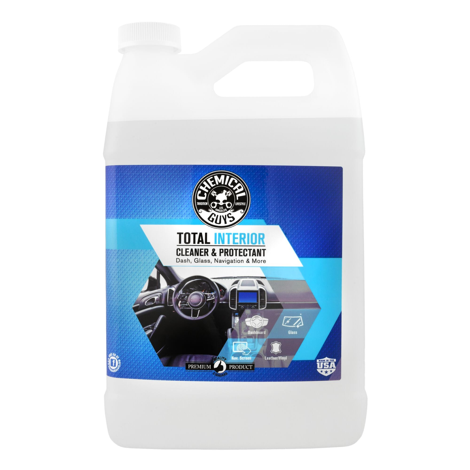 Chemical Guys 32 oz 1-in-1 Total Cleaner & Protectant Interior Detailing Kit, Leather-Safe Multi-Surface Product with UV-Protection for All Interior Surfaces, Residue-Free Streak-Free Care for Vinyl, Plastic, Glass & Aftermarket Tint Films