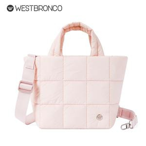 WESTBRONCO [Valentine's Day] Small Women Puffer Bag Quilted Crossbody Bag Purse Bags for Women Nylon Handbag with Adjustable Strap Gift,Travel