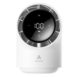 Aecooly Touch Control Desk Chic 01 Lite Fan 100 Speeds Quiet Digital Display Small Table Fan 4000mAh Powered Desktop Fan for Bedside Office Travel
