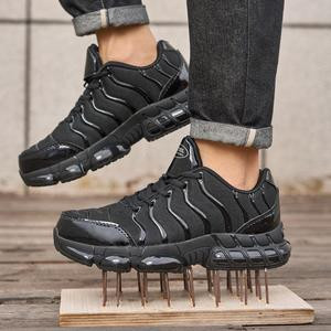 [Free delivery] Gradient color steel toe shoes are fashionable and trendy, puncture-proof and toe-injury-proof, suitable for construction site workers and outdoor travel sports Closed Sneaker Running