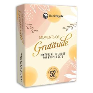 ThinkPsych Moments of Gratitude Deck - 52 Cards to Promote Positivity & Mindfulness
