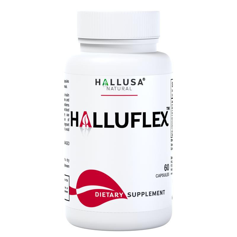 Halluflex Glucosamine 1500 mg - Supplement Dietary with Chondroitin and Collagen - 60 Capsules - HALLUSA NATURAL