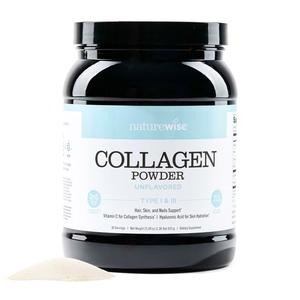 NatureWise Collagen Peptides Powder with Hyaluronic Acid and Vitamin C - Unflavored Collagen Peptides for Women & Men - Type I & III for Hair, Skin & Nails - Sugar, Gluten & Dairy Free - Non-GMO - USA Manufactured