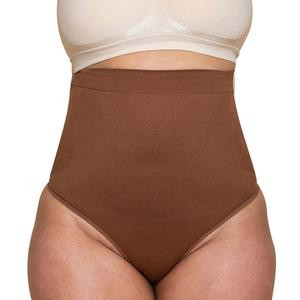 SHAPER FLEX Thong Shorts Shapewear Tummy Control for Women, High Waist Shaping Seamless Body Shaper Panties, High Waist Trainer(brown, XL/2XL)