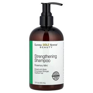 California Gold Nutrition Strengthening Shampoo, Biotin, Rosemary Mint, 12 fl oz (355 ml)